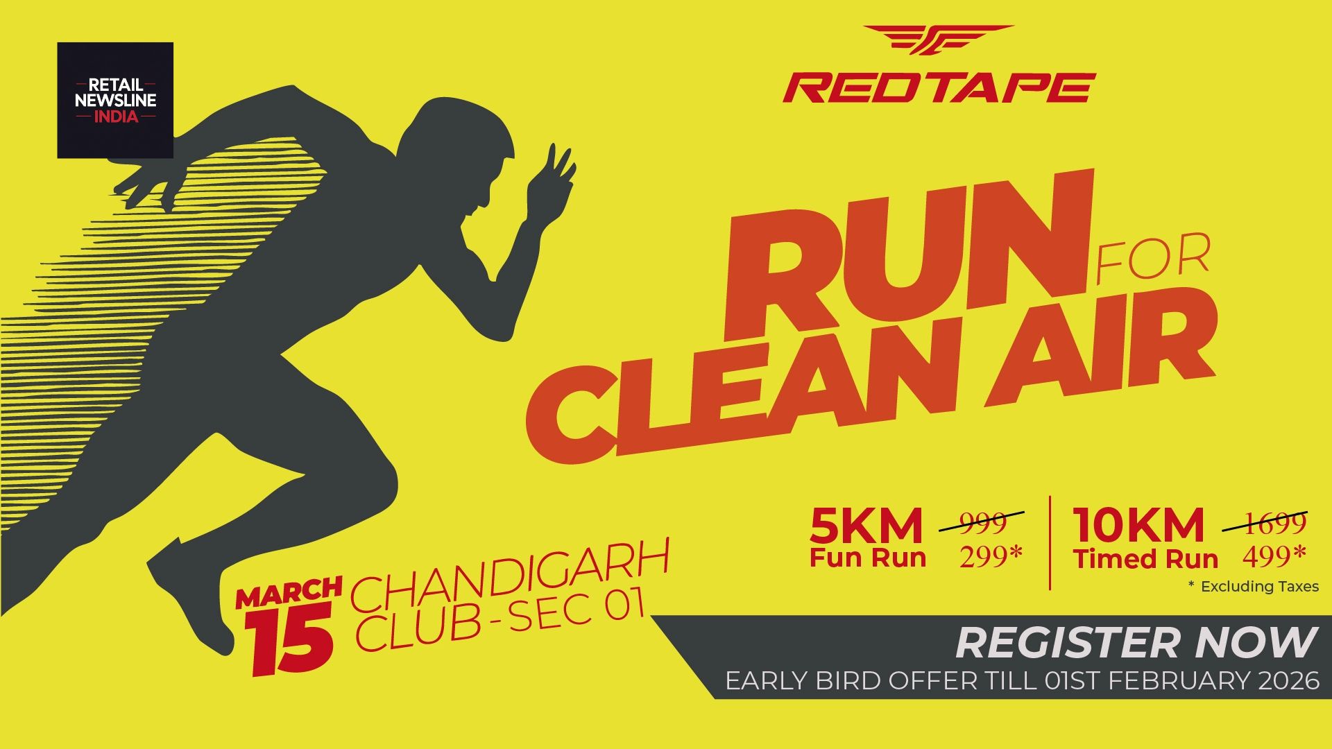 RedTape 10K Run Returns with Chandigarh Edition Focused on Clean Air Awareness