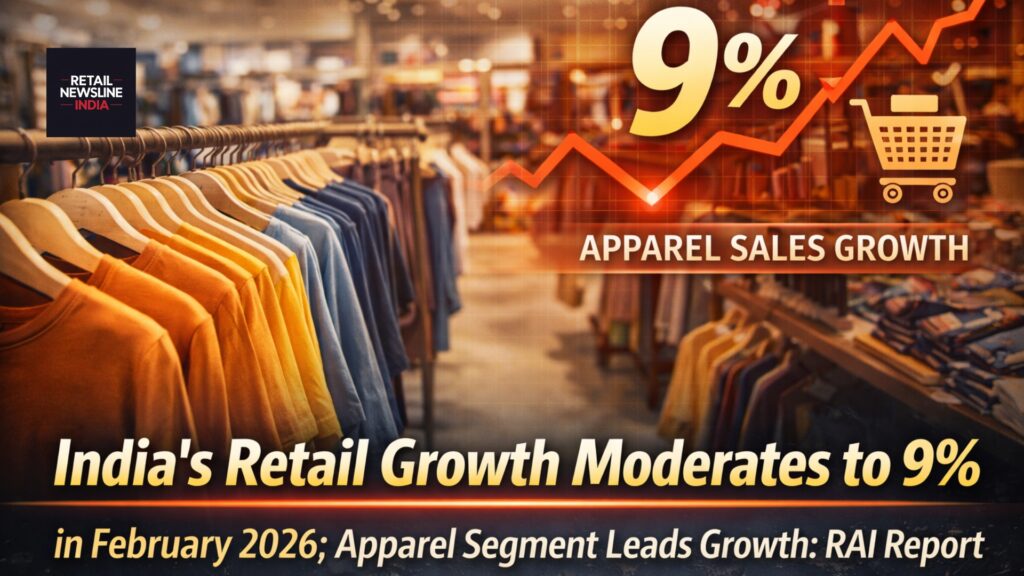 India’s Retail Growth Moderates to 9% in February 2026; Apparel Segment Leads Growth: RAI Report