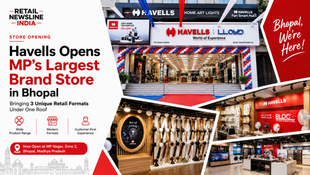 Havells Opens Madhya Pradesh’s Largest Brand Store in Bhopal, Brings Three Retail Formats Under One Roof