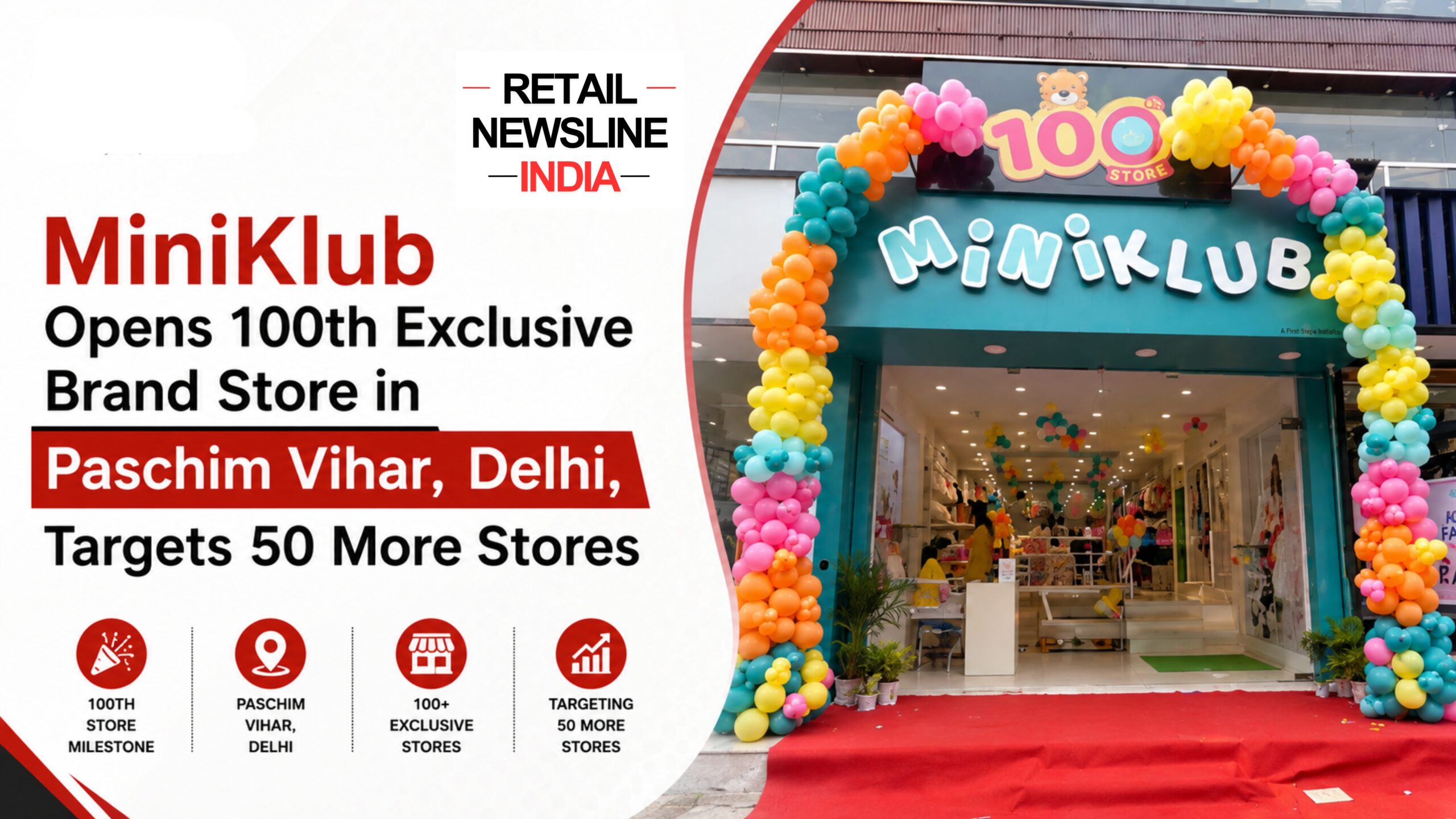 MiniKlub Opens 100th Exclusive Brand Store in Paschim Vihar, Delhi, Targets 50 More Stores